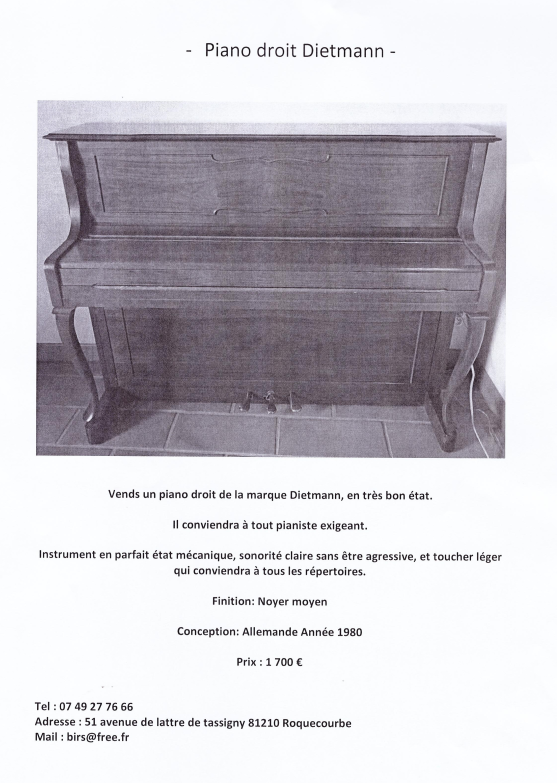 piano à vendre