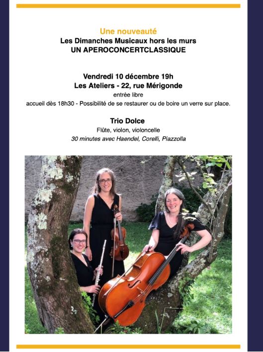 affiche apero concert les ateliers trio dolce