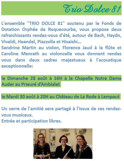 texte trio dolce aout 2022