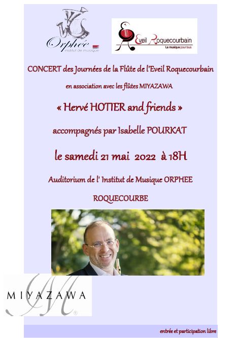 affiche concert journées de la flute 21 mai 2022