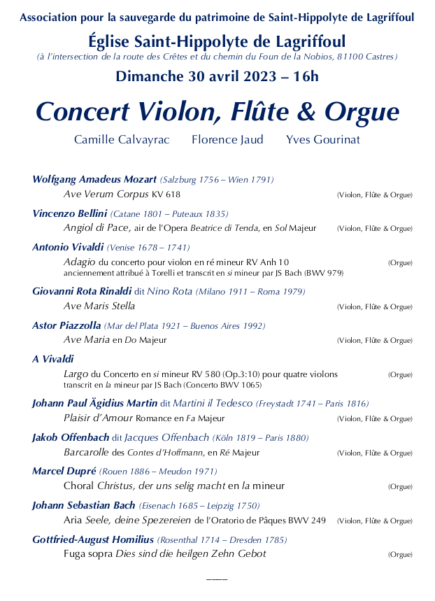 affiche 30 avril concert violon flute orgue